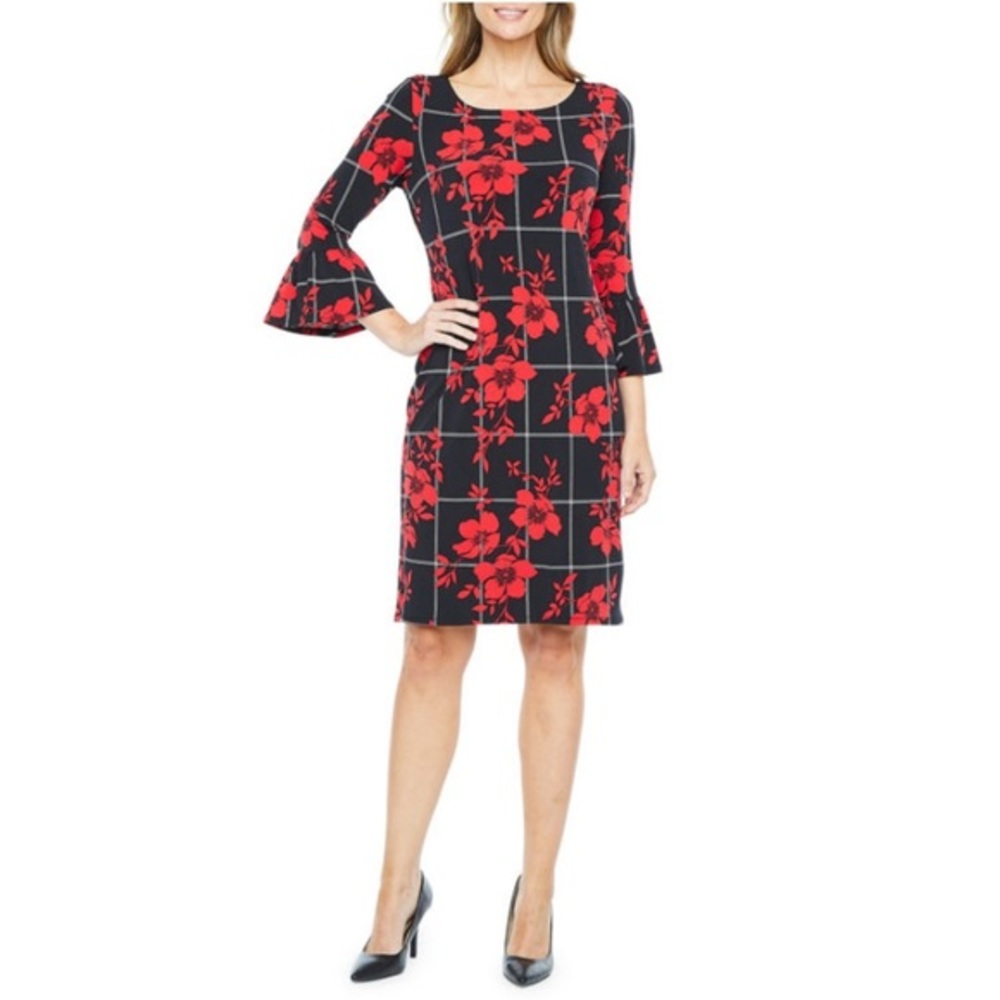 Liz Claiborne Bell Sleeve Sheath Dress - Picture 4 of 8